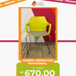 Cadeira Fixa Vesper Pé Trapezoidal